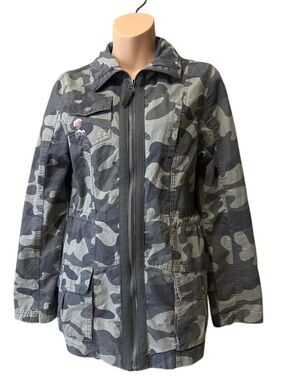 Ashley By 26 International Camouflage Jacket Size Small Utility Gorpcore Floral